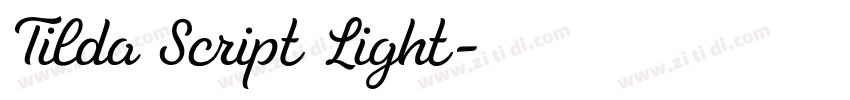 Tilda Script Light字体转换 Tilda Script Light字体转换